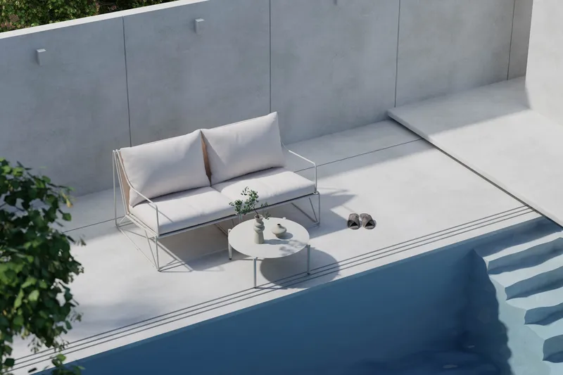 Usteryd Utesofa 2-seter med Usteryd Sofabord - Beige - Hage - Utemiljø - Veranda & terrasse - Verandamøbler