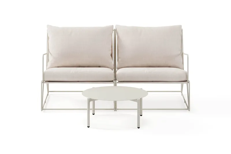 Usteryd Utesofa 2-seter med Usteryd Sofabord, Beige