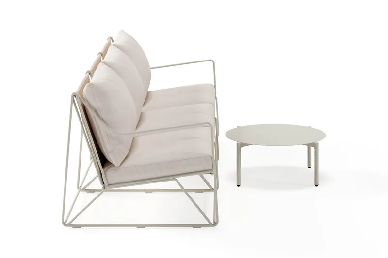 Usteryd Utesofa 3-seter med Usteryd Sofabord - Beige - Hage - Utemiljø - Veranda & terrasse - Verandamøbler