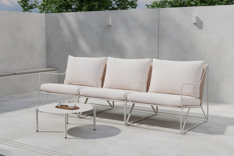 Usteryd Utesofa 3-seter med Usteryd Sofabord - Beige - Hage - Utemiljø - Veranda & terrasse - Verandamøbler