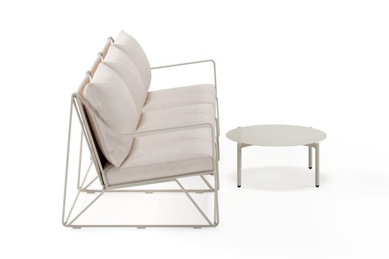 Usteryd Utesofa 3-seter med Usteryd Sofabord - Beige - Hage - Utemiljø - Veranda & terrasse - Verandamøbler