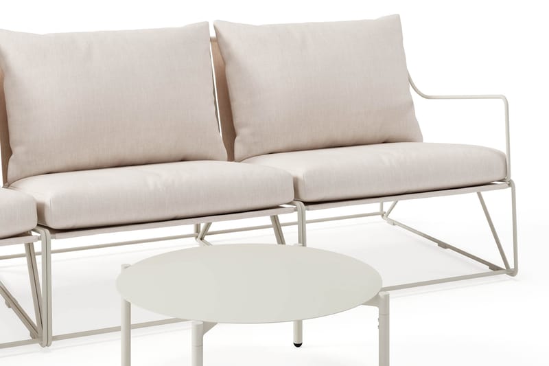 Usteryd Utesofa 3-seter med Usteryd Sofabord - Beige - Hage - Utemiljø - Veranda & terrasse - Verandamøbler