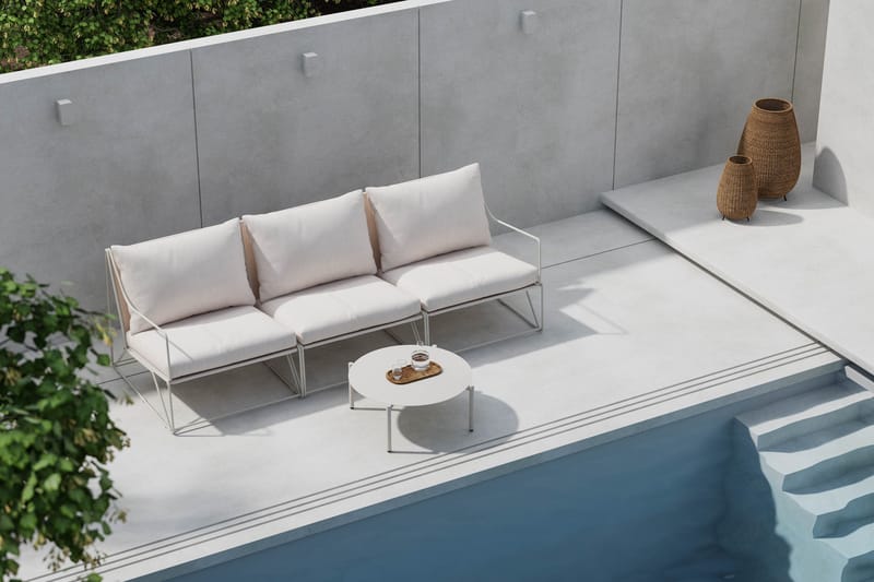 Usteryd Utesofa 3-seter med Usteryd Sofabord - Beige - Hage - Utemiljø - Veranda & terrasse - Verandamøbler