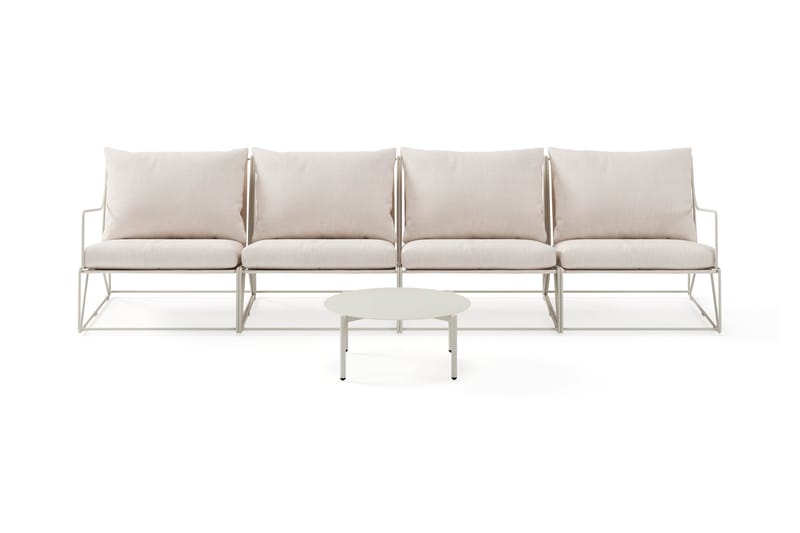 Usteryd Utesofa 4-seter med Usteryd Sofabord - Beige - Hage - Utemiljø - Veranda & terrasse - Verandamøbler