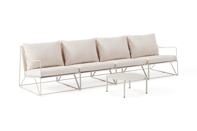 Usteryd Utesofa 4-seter med Usteryd Sofabord - Beige - Hage - Utemiljø - Veranda & terrasse - Verandamøbler