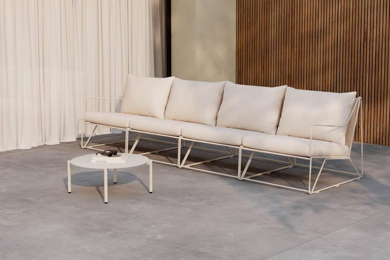 Usteryd Utesofa 4-seter med Usteryd Sofabord - Beige - Hage - Utemiljø - Veranda & terrasse - Verandamøbler