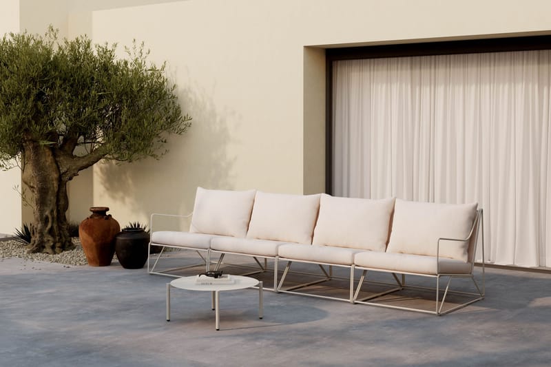Usteryd Utesofa 4-seter med Usteryd Sofabord - Beige - Hage - Utemiljø - Veranda & terrasse - Verandamøbler