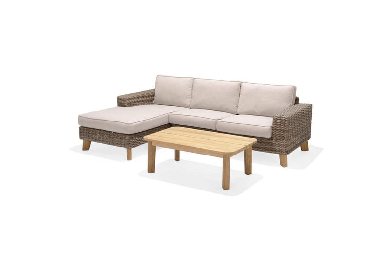 Utendørs møbelgruppe Lifestyle Garden Bahamas 2-seter & sjeselong høyre sofabord 110 - Hage - Utemiljø - Veranda & terrasse - Verandamøbler