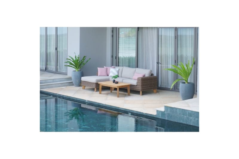 Utendørs møbelgruppe Lifestyle Garden Bahamas 2-seter & sjeselong høyre sofabord 110 - Hage - Utemiljø - Veranda & terrasse - Verandamøbler