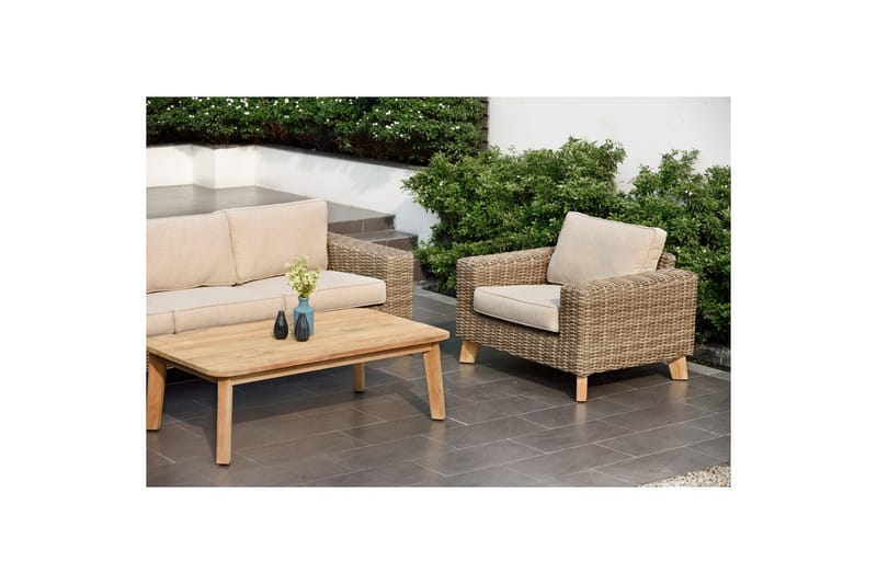 Utendørs møbelgruppe Lifestyle Garden Bahamas 2 x lenestol & 3-seter & sofabord 140 - Hage - Utemiljø - Veranda & terrasse - Verandamøbler
