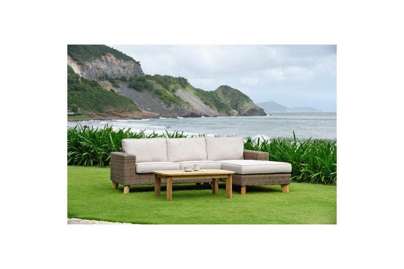 Utendørs møbelgruppe Lifestyle Garden Barbados 2-seter & sjeselong venstre sofabord 110 - Hage - Utemiljø - Veranda & terrasse - Verandamøbler