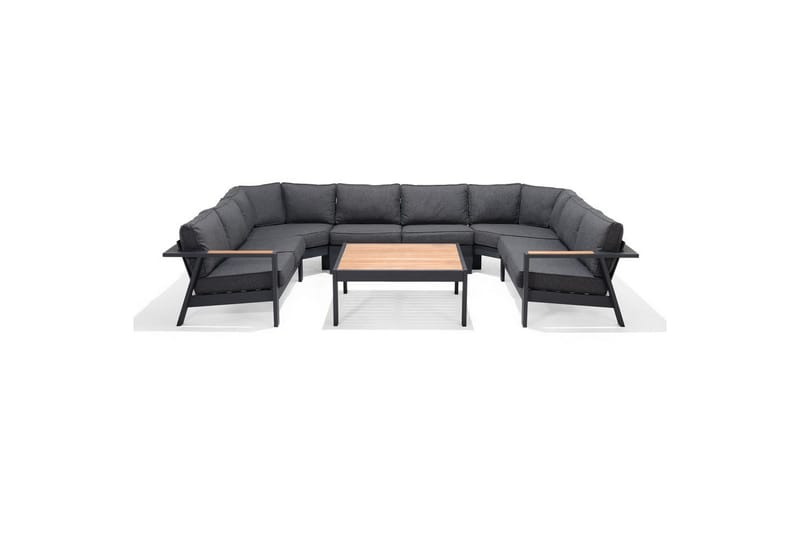 Utendørs møbelgruppe Lifestyle Garden PALAU 2-seter høyre & venstre + 2x hjørnesofa stol + 2x sidestol + sofabord 100 cm, undefined