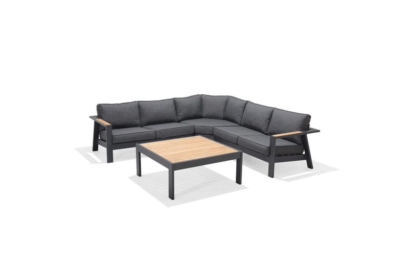 Utendørs møbelgruppe Lifestyle Garden PALAU 2-seter høyre & venstre + hjørnesofa stol + sofabord 100 cm - Hage - Utemiljø - Veranda & terrasse - Verandamøbler