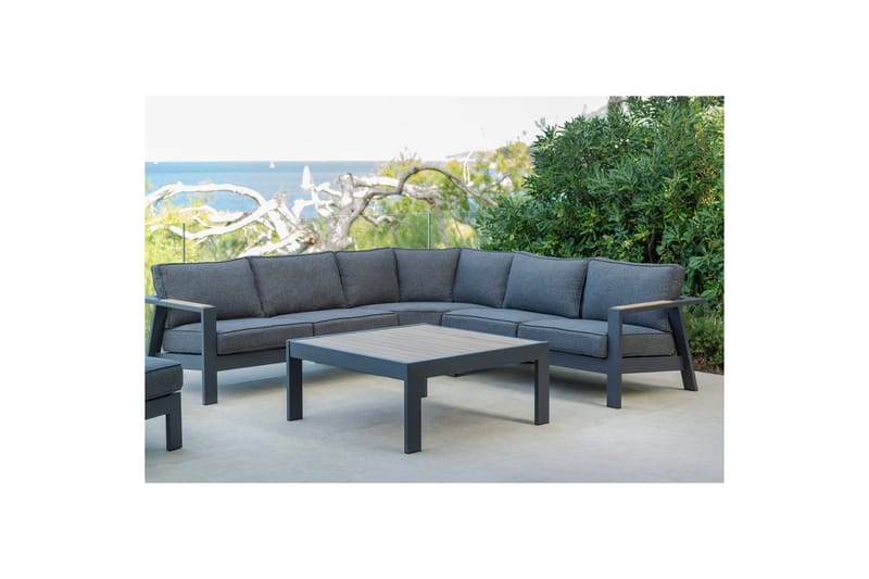Utendørs møbelgruppe Lifestyle Garden PALAU 2-seter høyre & venstre + hjørnesofa stol + sofabord 100 cm - Hage - Utemiljø - Veranda & terrasse - Verandamøbler