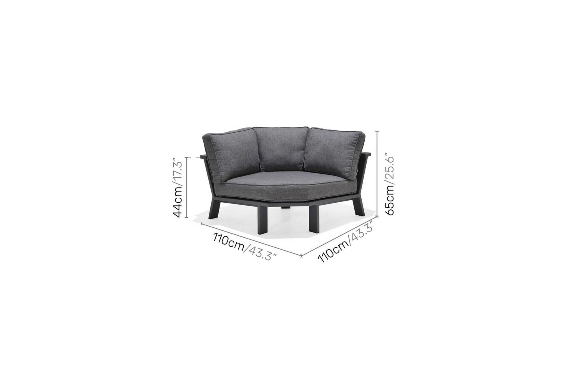 Utendørs møbelgruppe Lifestyle Garden PALAU 2-seter høyre & venstre + 2x hjørnesofa stol + 2x sidestol + sofabord 100 cm - Hage - Utemiljø - Veranda & terrasse - Verandamøbler