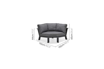 Utendørs møbelgruppe Lifestyle Garden PALAU 2-seter høyre & venstre + 2x hjørnesofa stol + 2x sidestol + sofabord 100 cm - Hage - Utemiljø - Veranda & terrasse - Verandamøbler
