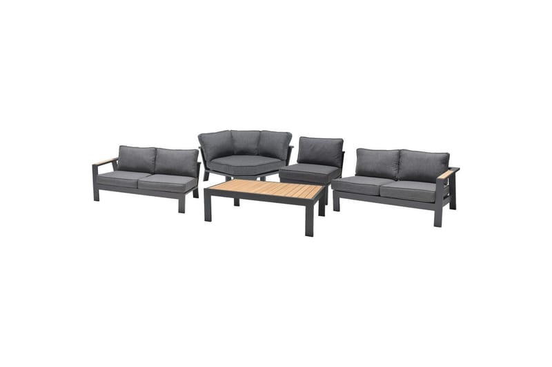 Utendørs møbelgruppe Lifestyle Garden PALAU 2-seter høyre & venstre + hjørnesofa stol + sidestol + sofabord 140 cm - Hage - Utemiljø - Veranda & terrasse - Verandamøbler