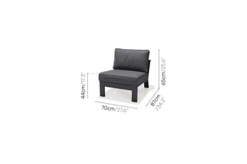 Utendørs møbelgruppe Lifestyle Garden PALAU 2-seter høyre & venstre + 2x hjørnesofa stol + 2x sidestol + sofabord 100 cm - Hage - Utemiljø - Veranda & terrasse - Verandamøbler