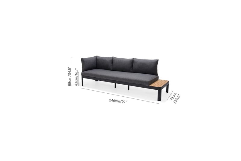 Utendørs møbelgruppe Lifestyle Garden Portals 2-seter og 3-seter modulsofa og salongbord - Hage - Utemiljø - Veranda & terrasse - Verandamøbler