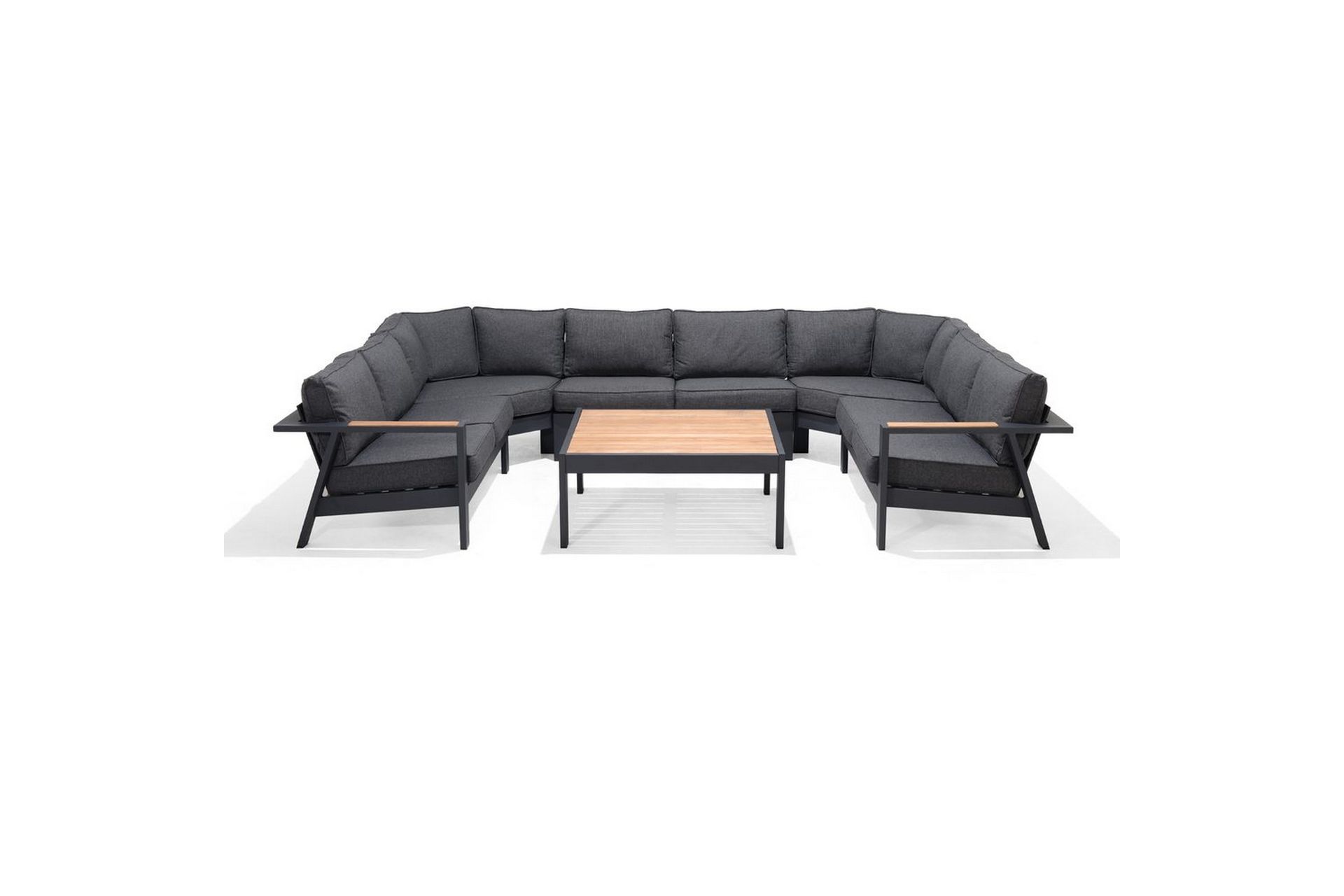 Utendørs møbelgruppe Lifestyle Garden PALAU 2-seter høyre & venstre + 2x hjørnesofa stol + 2x sidestol + sofabord 100 cm - Hage - Utemiljø - Veranda & terrasse - Verandamøbler