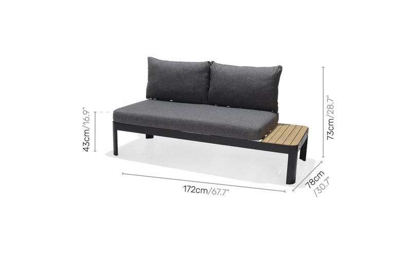 Utendørs møbelgruppe Lifestyle Garden Portals 2x 2-seters modulsofa & sofabord - Hage - Utemiljø - Veranda & terrasse - Verandamøbler