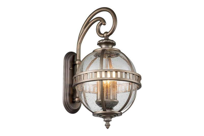 Utendørs vegglampe Kichler Halleron 305x578x375 mm, Polert bronse - 305x578x375 mm, Polert bronse - Hage - Utemiljø - Veranda & terrasse - Verandabelysning