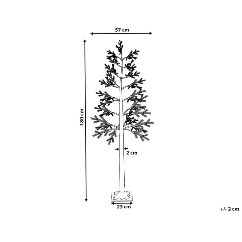 Utendørsdekorasjon Albioni - Hvit, Grønn/57x57x180 cm - Hage - Utemiljø - Veranda & terrasse - Verandabelysning