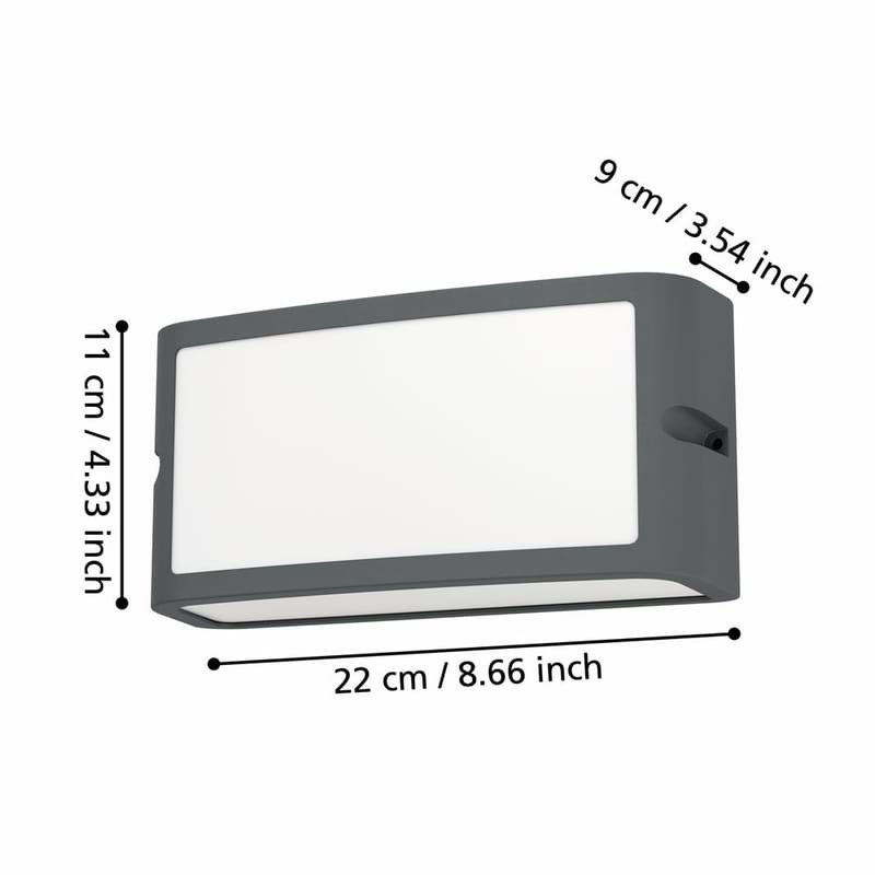 Utvendig vegglampe Camarda - Antrasitt - Hage - Utemiljø - Entré - Entrébelysning