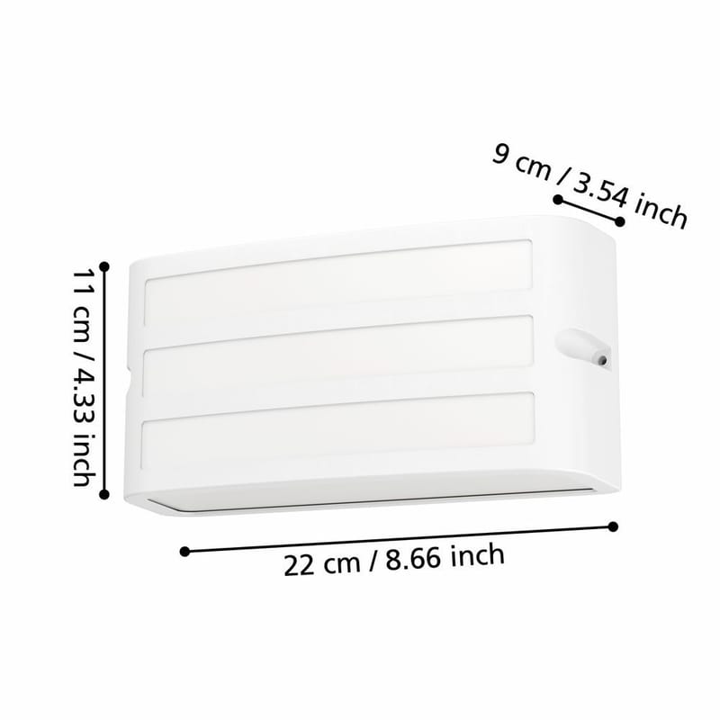 Utvendig vegglampe Camarda Hvit - 11 cm - Hage - Utemiljø - Entré - Entrébelysning