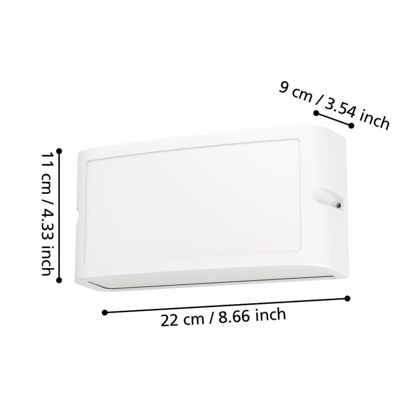 Utvendig vegglampe Camarda - Hvit - Hage - Utemiljø - Entré - Entrébelysning