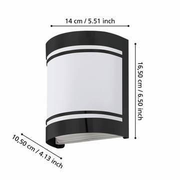 Utvendig vegglampe Cerno - 14 cm - Hage - Utemiljø - Entré - Entrébelysning