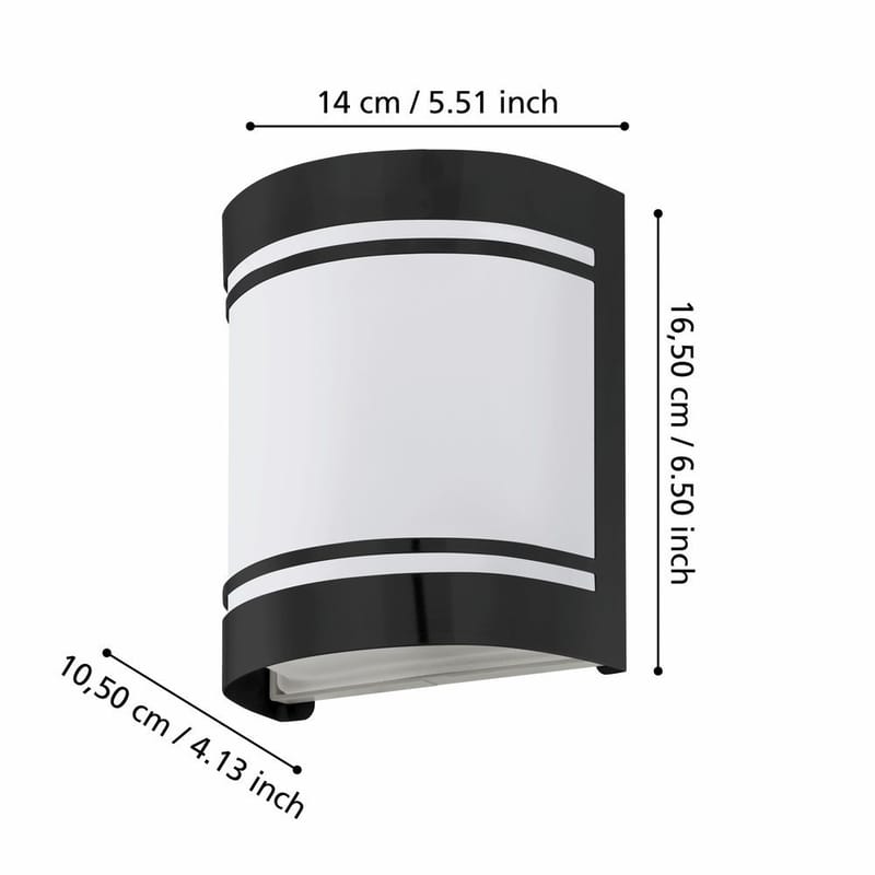 Utvendig vegglampe Cerno - 14 cm - Hage - Utemiljø - Entré - Entrébelysning