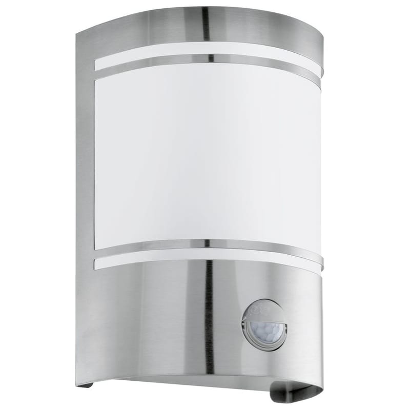 Utvendig vegglampe Cerno med sensor, Rustfritt Stål