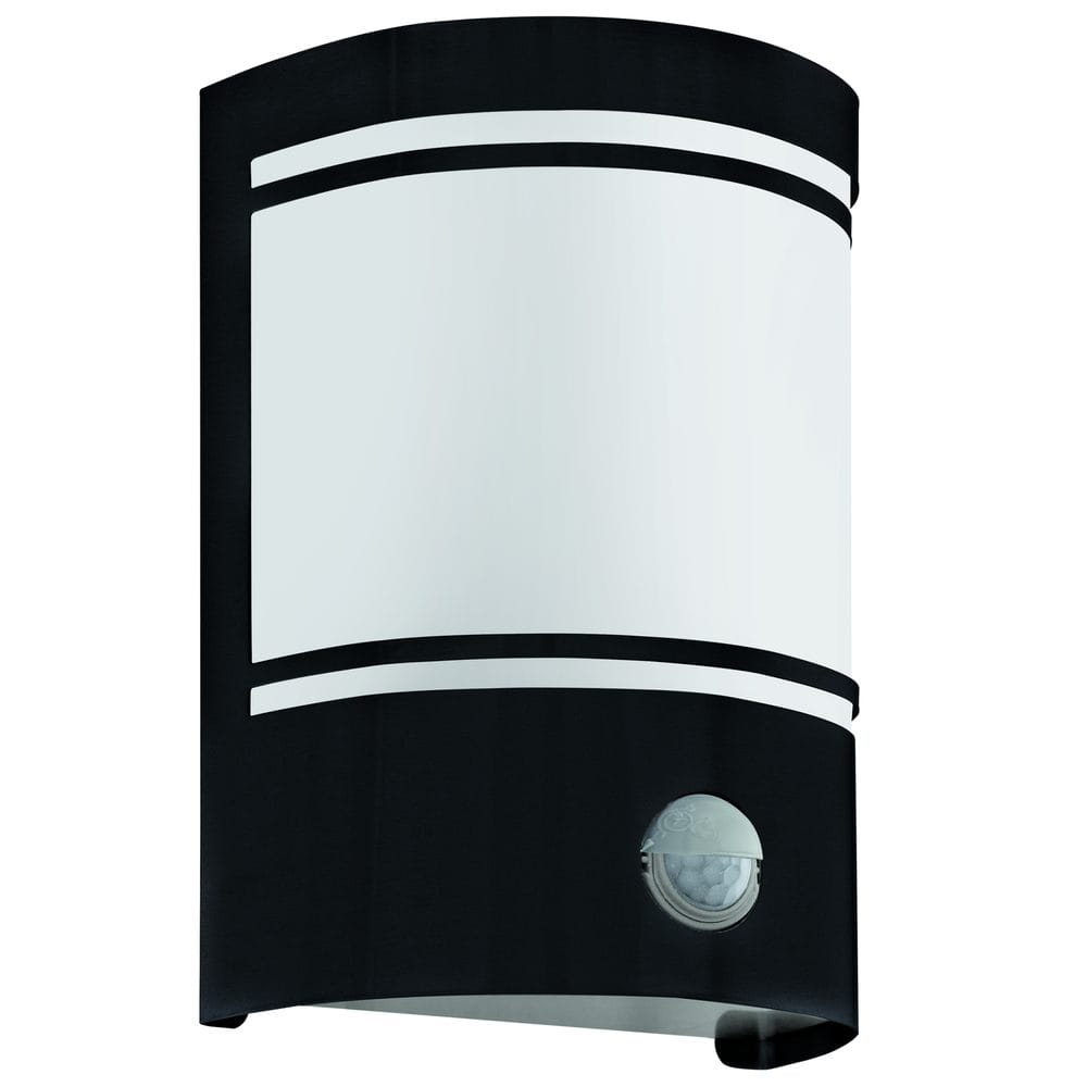Utvendig vegglampe Cerno med sensor - Sort