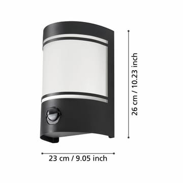 Utvendig vegglampe Cerno med sensor - Sort - Hage - Utemiljø - Entré - Entrébelysning