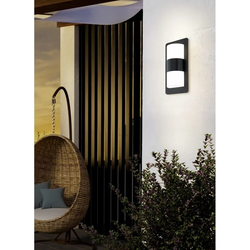 Utvendig vegglampe Cistierna - Antrasitt/Hvit - Hage - Utemiljø - Entré - Entrébelysning