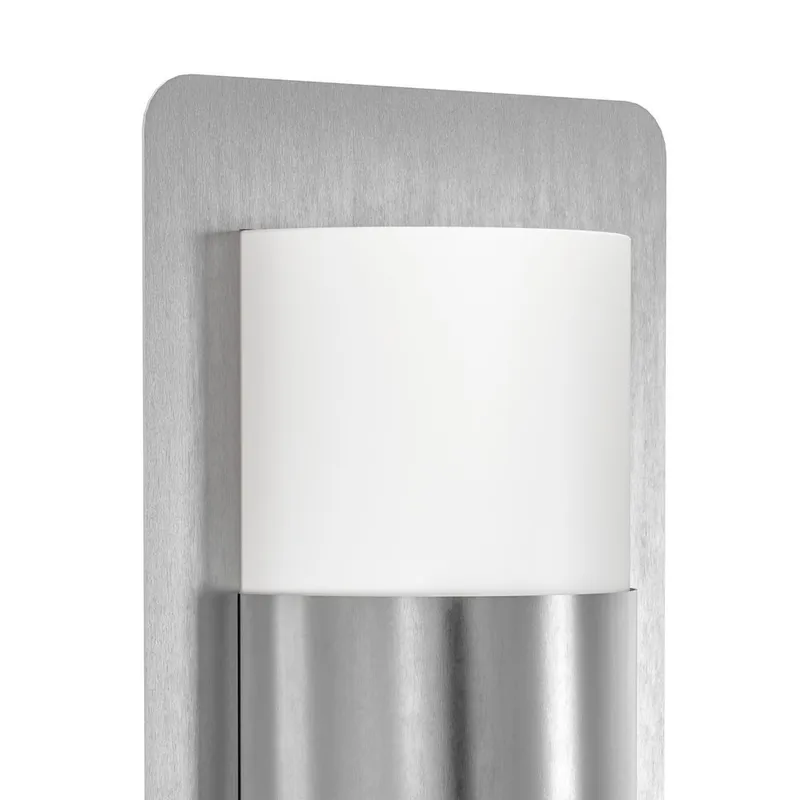 Utvendig vegglampe Cistierna - Rustfritt stål/hvit - Hage - Utemiljø - Entré - Entrébelysning