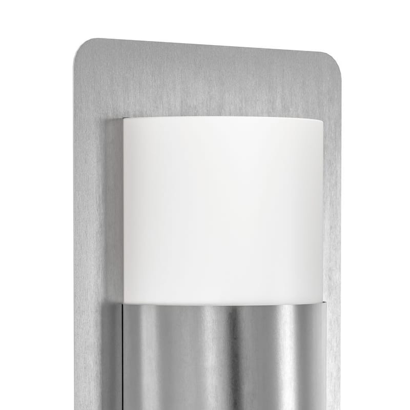 Utvendig vegglampe Cistierna - Rustfritt stål/hvit - Hage - Utemiljø - Entré - Entrébelysning