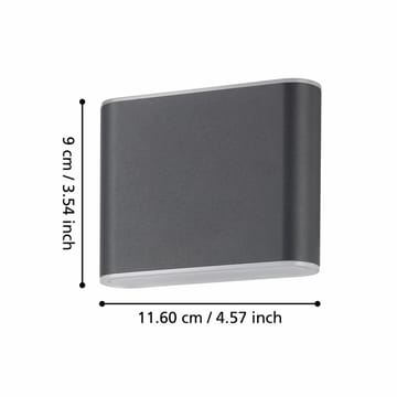 Utvendig vegglampe Grutti - Antrasitt - Hage - Utemiljø - Entré - Entrébelysning