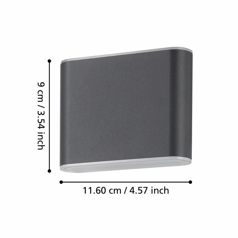 Utvendig vegglampe Grutti - Antrasitt - Hage - Utemiljø - Entré - Entrébelysning