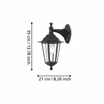 Utvendig vegglampe Laterna - Nedoverrettet - Hage - Utemiljø - Entré - Entrébelysning