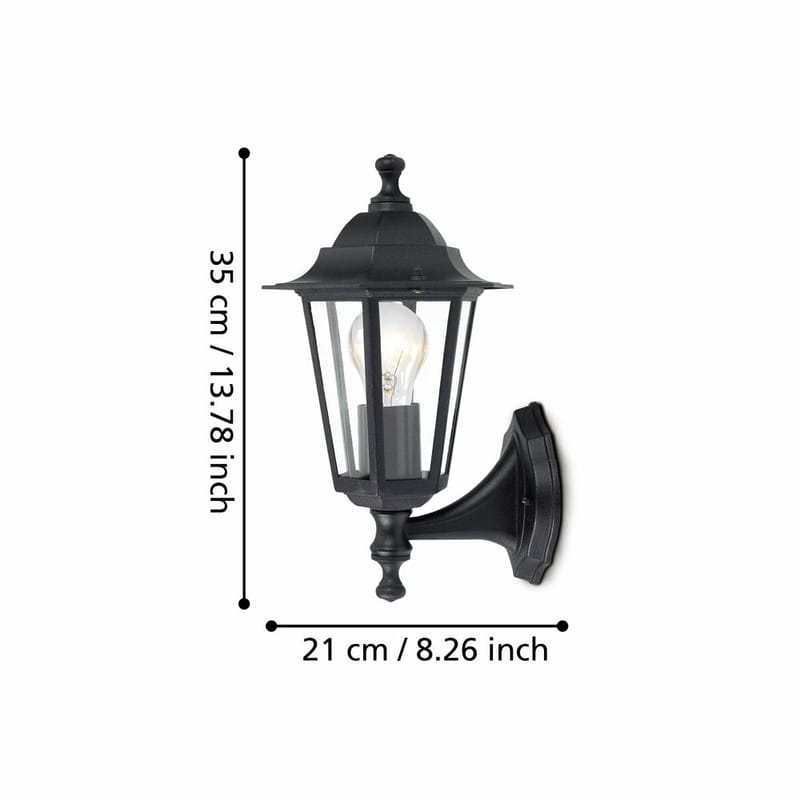 Utvendig vegglampe Laterna - Toppmontert - Hage - Utemiljø - Entré - Entrébelysning