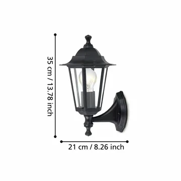 Utvendig vegglampe Laterna - Toppmontert - Hage - Utemiljø - Entré - Entrébelysning