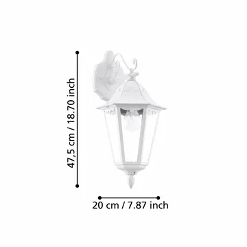 Utvendig vegglampe Navedo Nedovervendt - Hvit - Hage - Utemiljø - Entré - Entrébelysning