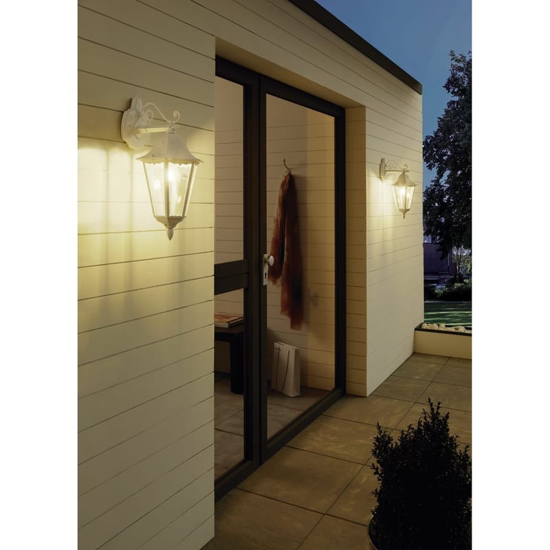 Utvendig vegglampe Navedo Nedovervendt - Hvit - Hage - Utemiljø - Entré - Entrébelysning