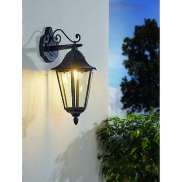 Utvendig vegglampe Navedo Nedovervendt - Svart/Sølvpatina - Hage - Utemiljø - Entré - Entrébelysning
