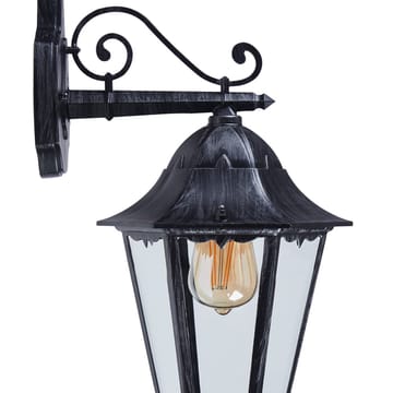 Utvendig vegglampe Navedo Nedovervendt - Svart/Sølvpatina - Hage - Utemiljø - Entré - Entrébelysning
