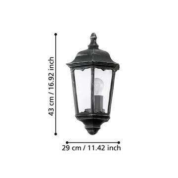 Utvendig vegglampe Navedo Overflatemontert - 29 cm - Hage - Utemiljø - Entré - Entrébelysning