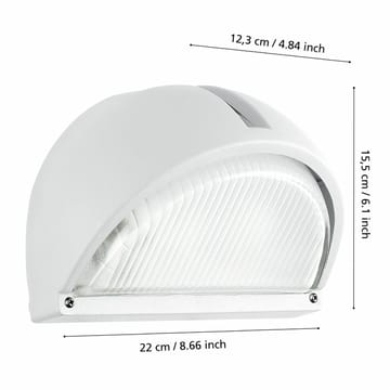 Utvendig vegglampe Onja - Hvit - Hage - Utemiljø - Entré - Entrébelysning