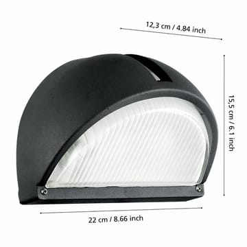 Utvendig vegglampe Onja - Svart - Hage - Utemiljø - Entré - Entrébelysning